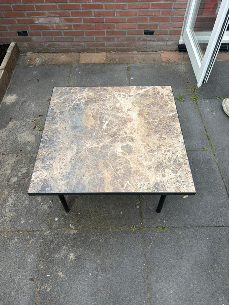 Upcycled marmeren salontafel, Ophalen, Overige materialen, 50 tot 100 cm, Vierkant