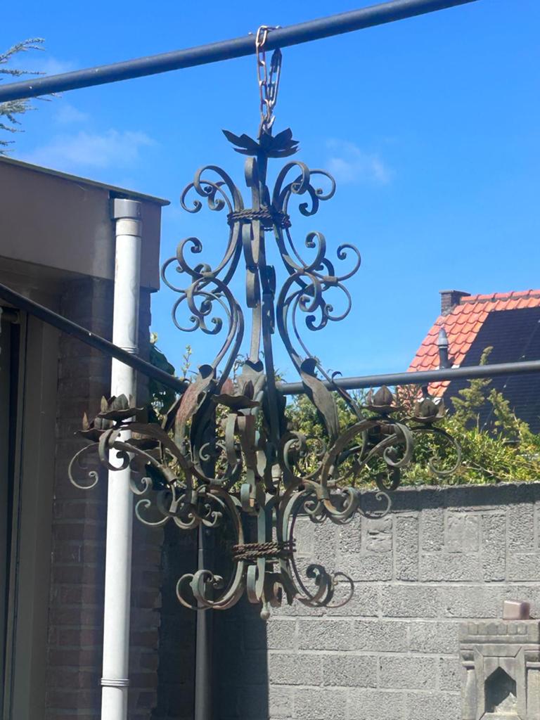 Antieke? Gesmede kroonluchter, Huis en Inrichting, Ophalen, Zo goed als nieuw