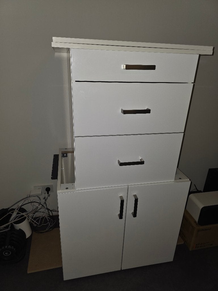 Witte onderkeukenkastjes met hoogglans lades en deuren ikea, Ophalen, Gebruikt, Wit, 50 tot 100 cm