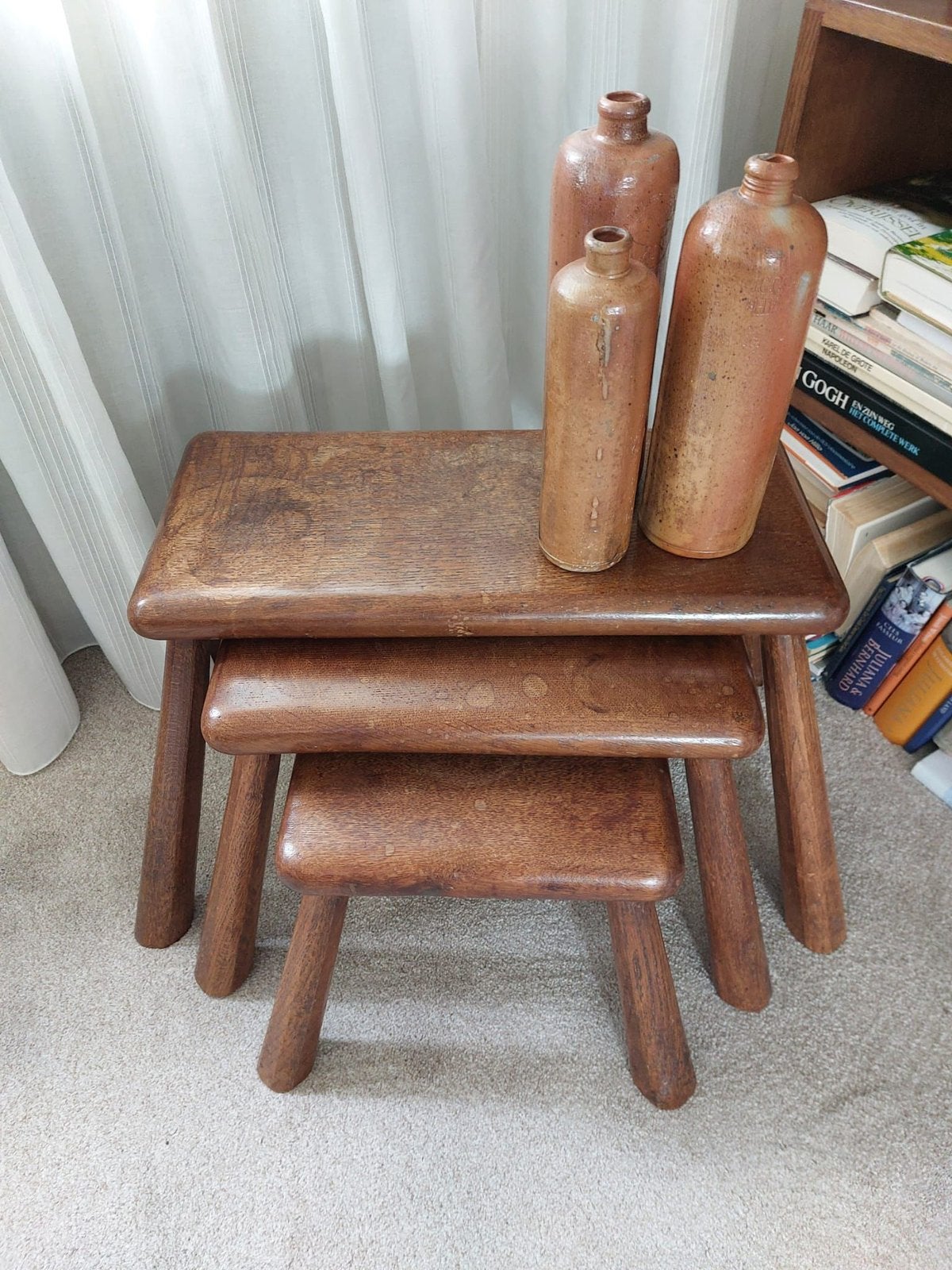Vintage eiken miniset, Ophalen, Minder dan 55 cm, Gebruikt, Vintage