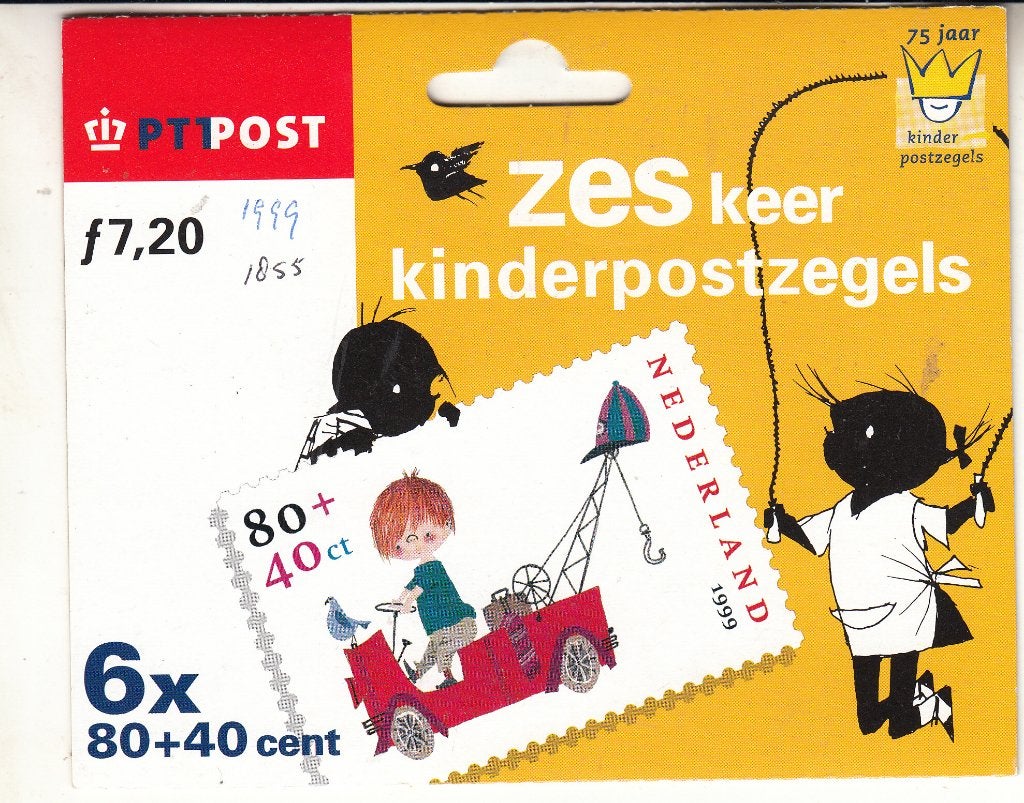 1999 nr 1855 kinderzegels hangverpakking, HB 1855,, Postzegels en Munten, Ophalen of Verzenden, Na 1940, Postfris
