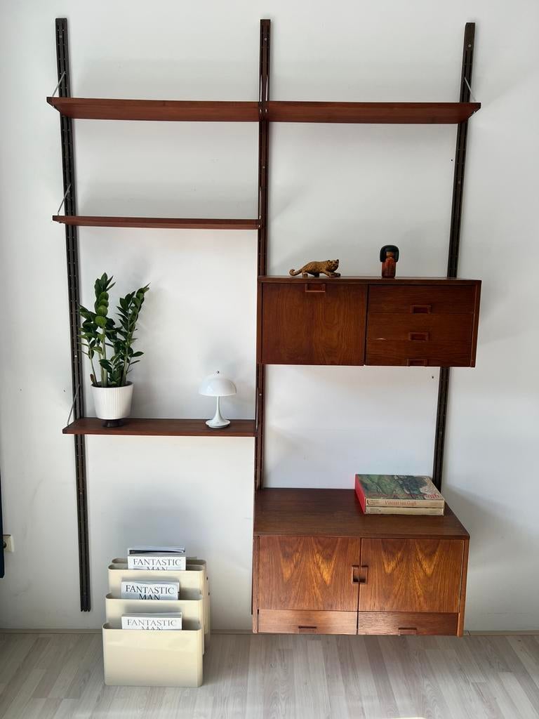 Vintage wandsysteem | Teak | Jaren '60, Huis en Inrichting, Ophalen, Gebruikt, 200 cm of meer, Teakhout