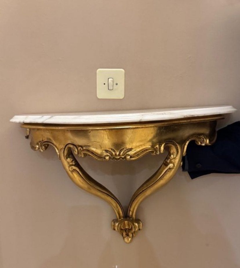 Vergulde wandconsole in Louis XV-stijl, Antiek en Kunst, Verzenden