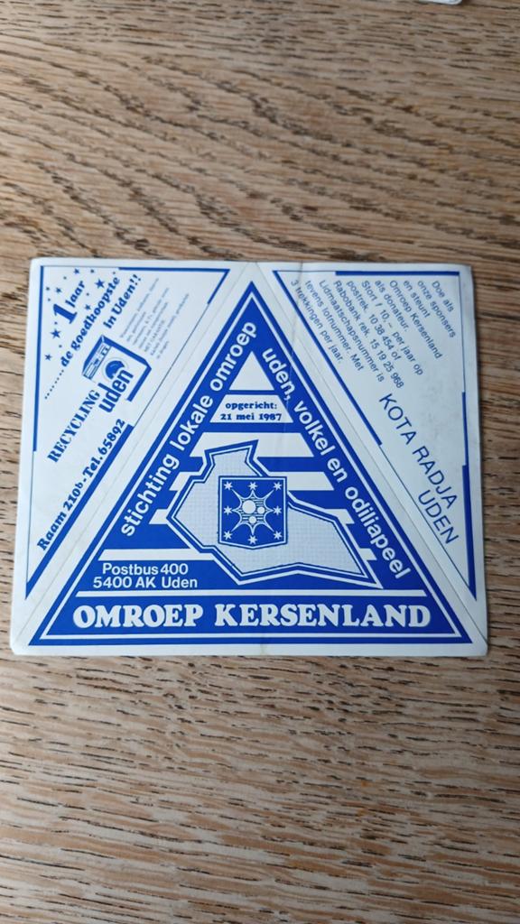 Sticker Lokale Omroep Kersenland, Uden, Volkel en Odiliapeel, Ophalen of Verzenden, Zo goed als nieuw