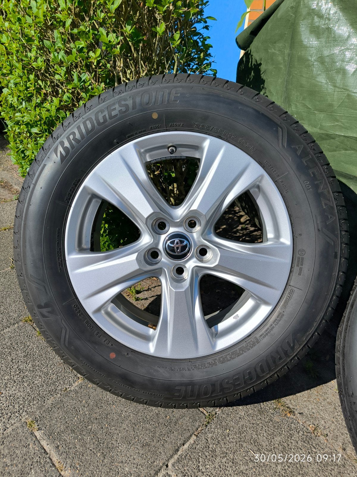 Originele Toyota RAV4 17" velgen + Bridgestone banden, Auto-onderdelen, Banden en Velgen, Ophalen, Gebruikt, Banden en Velgen