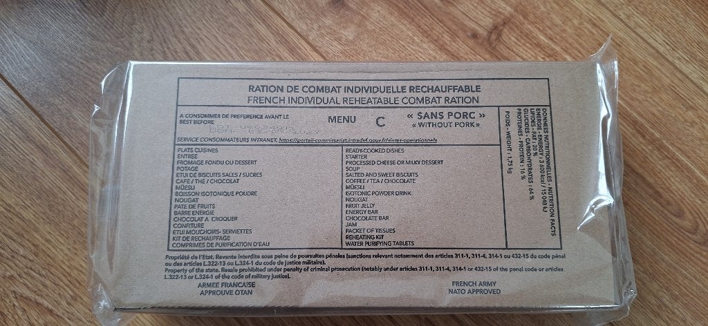 RICR 24h - Frans legerrantsoen menu C, Ophalen of Verzenden, Overige soorten, Overige gebieden, Overige typen