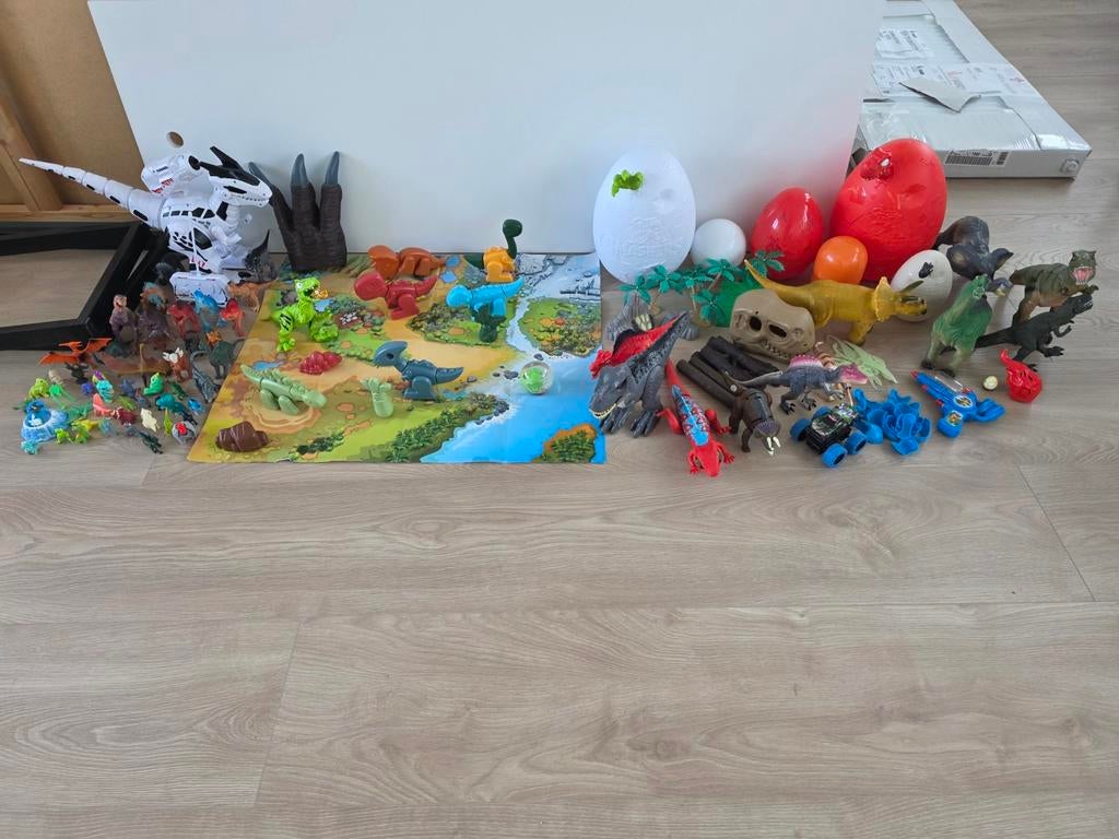 Grote dinosaurus speelgoed set met speelmat, Ophalen of Verzenden