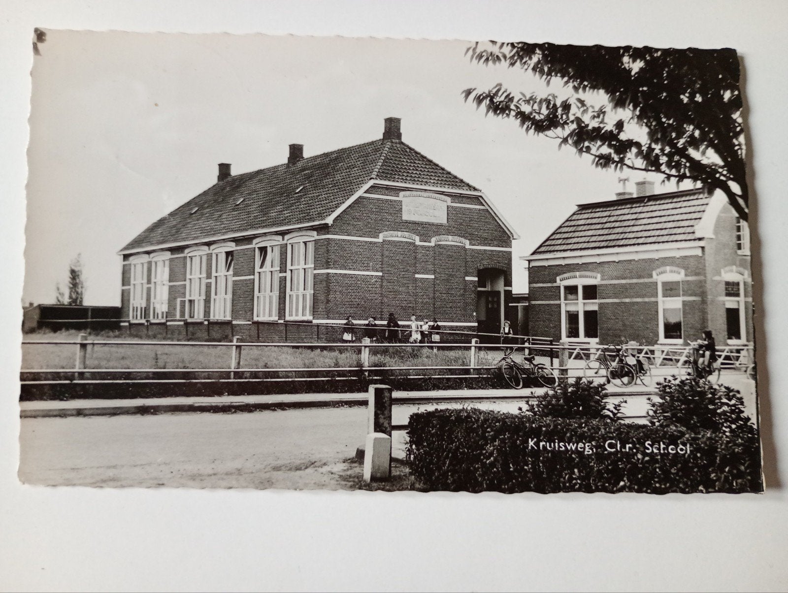 Kruisweg bij Kloosterburen Chr. School 1963, Ophalen of Verzenden, 1960 tot 1980, Gelopen, Groningen