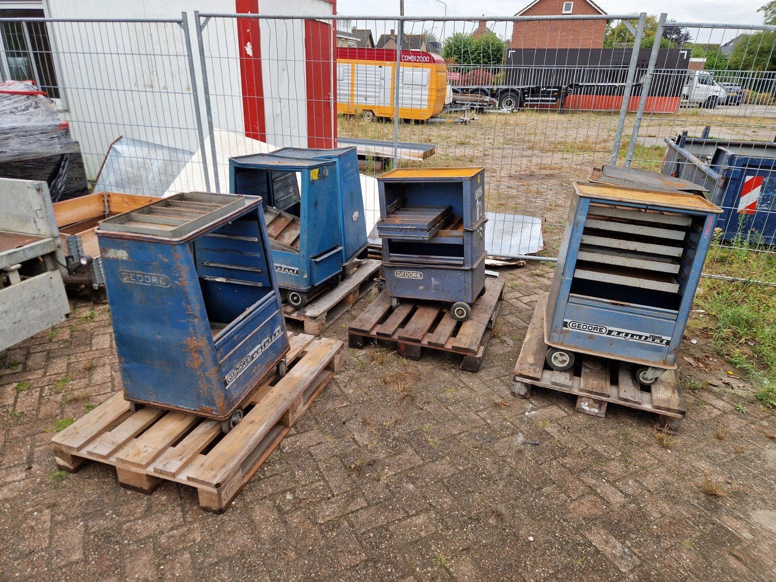 Partij Gedore gereedschapswagens / whisky wagens, Ophalen, Gebruikt