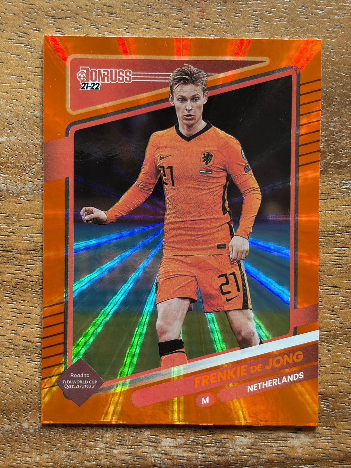 Frenkie de Jong Donruss 21-22 Road to FIFA World Cup, Verzamelen, Ophalen of Verzenden, Zo goed als nieuw, Overige binnenlandse clubs