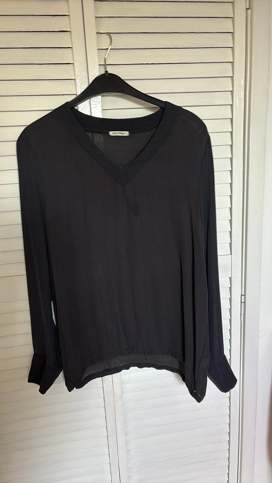 American vitage blouse zwart maat M, Ophalen of Verzenden, Zo goed als nieuw, Maat 38/40 (M), Zwart