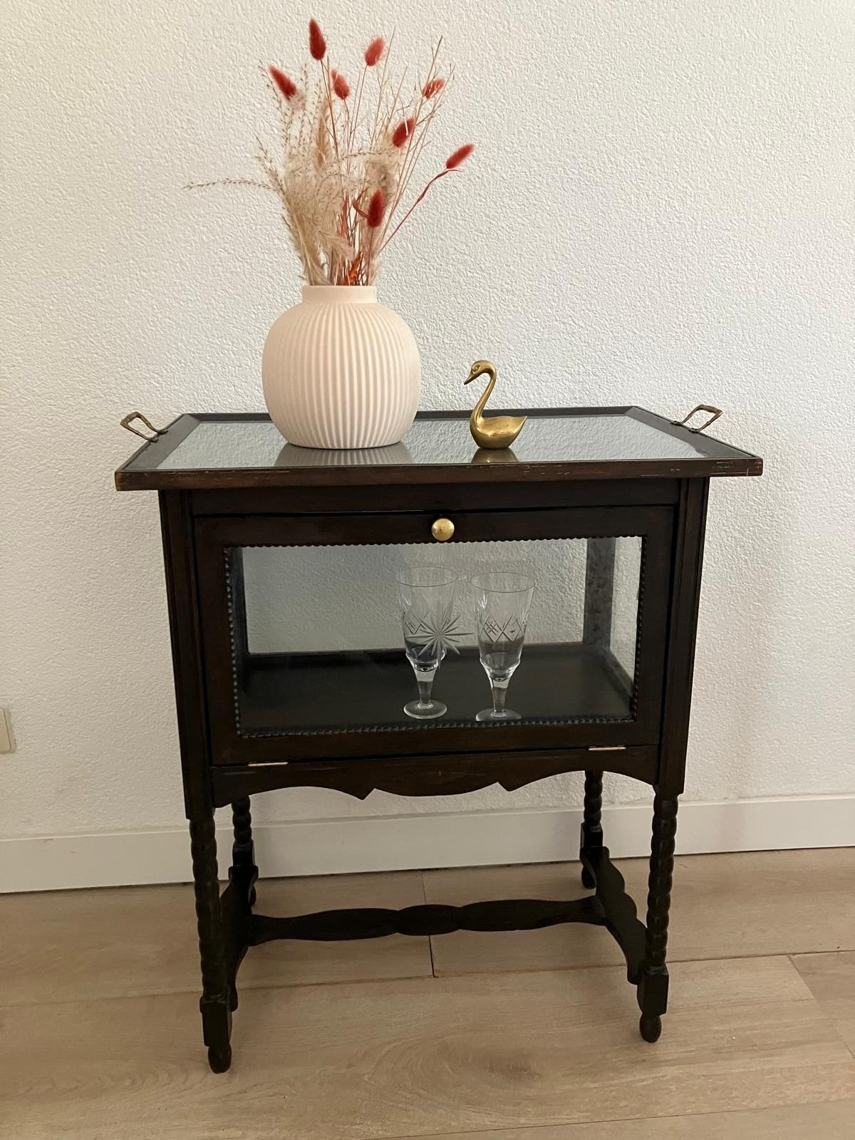 vintage thee (servies) kastje ., Huis en Inrichting, Tafels | Sidetables, Ophalen, 25 tot 50 cm, Rechthoekig, 50 tot 100 cm