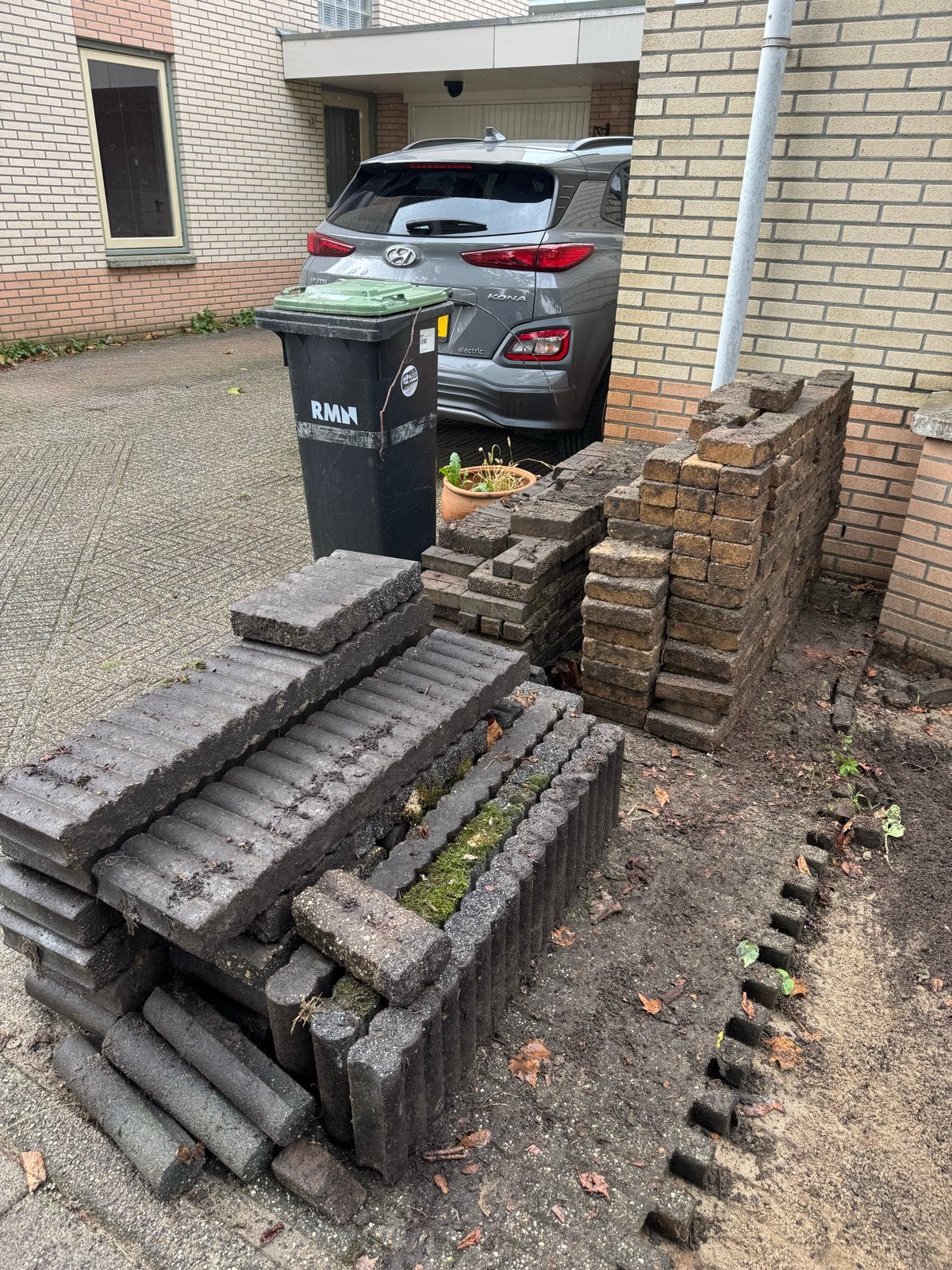 Gebruikte stenen bestrating, Tuin en Terras, Tegels en Klinkers, Ophalen, Gebruikt, Overige materialen, Klinkers