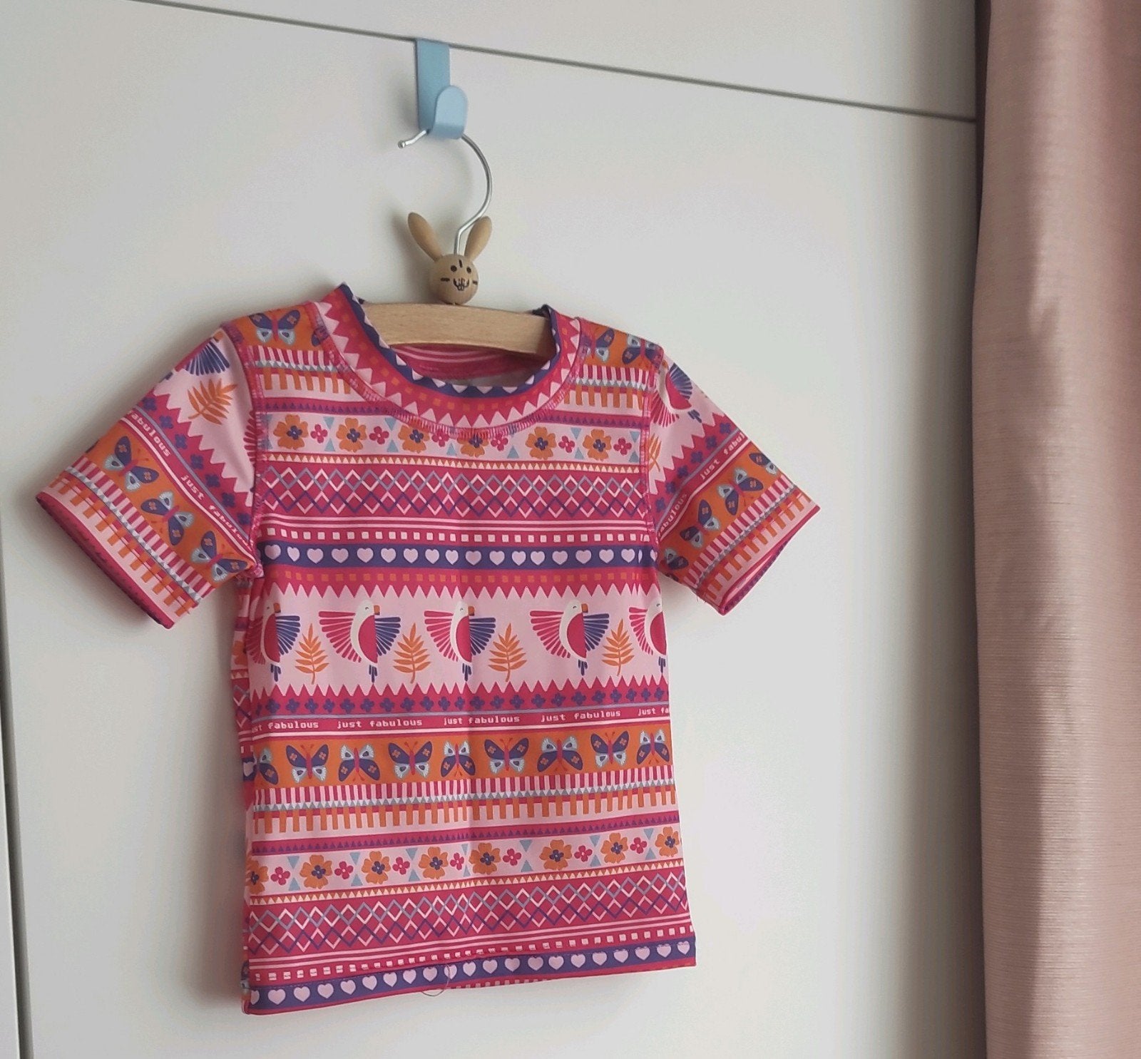 UV zwemshirt t-shirt kind vanaf ca 1 jaar, roze met print, Ophalen of Verzenden, Zo goed als nieuw, Maat 86, Overig