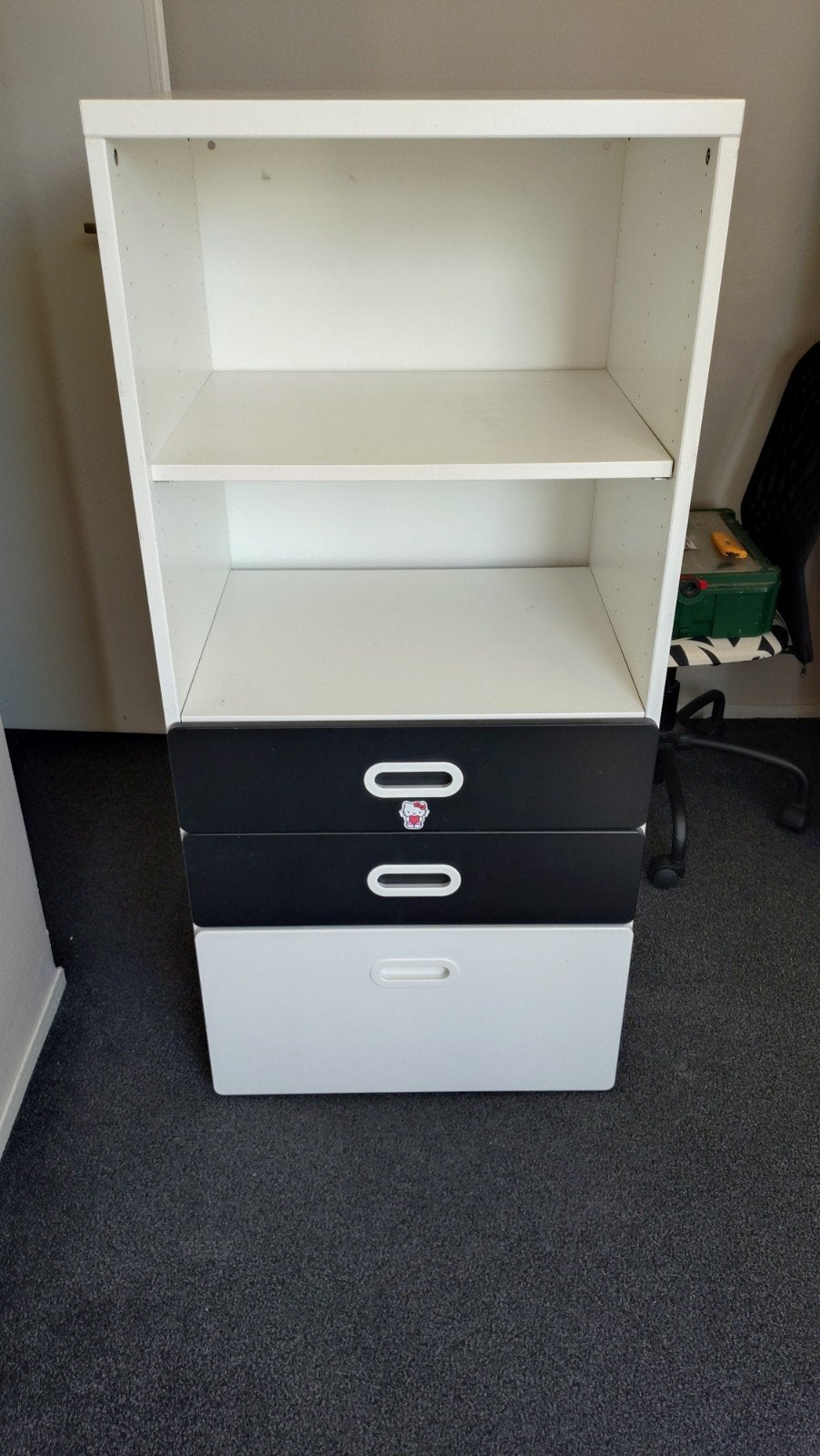 witte Ikea kast zwarte laden, Ophalen, 25 tot 50 cm, Minder dan 100 cm