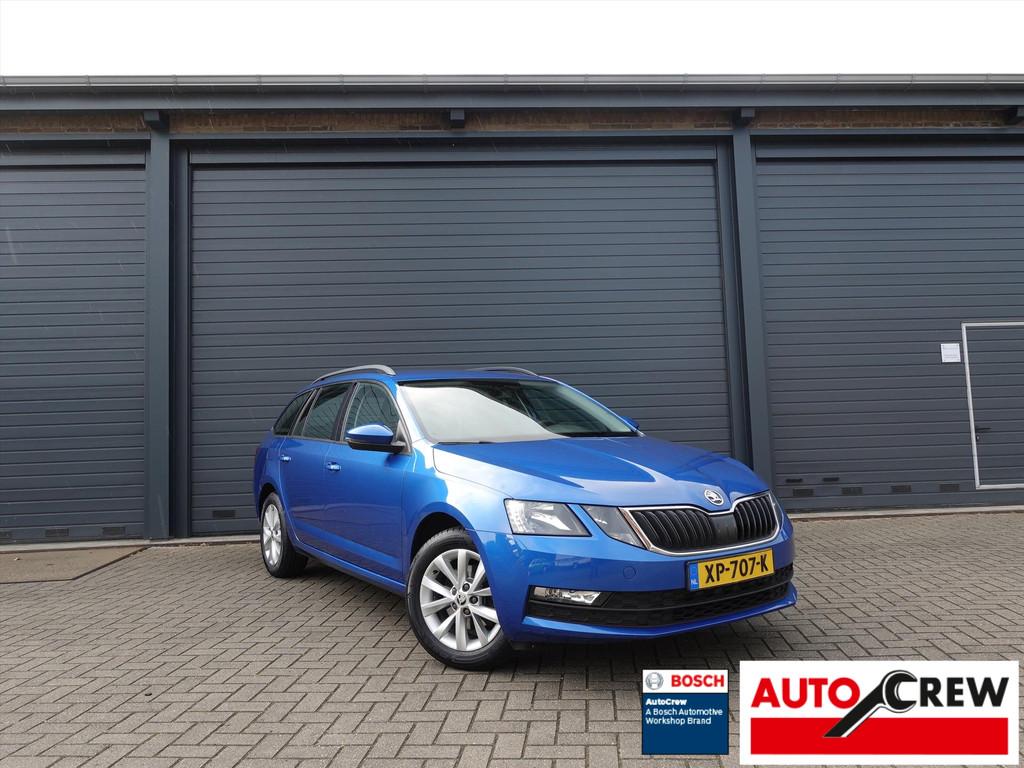 SKODA Octavia Combi 1.0 TSI 115pk RIJKLAAR TREKHAAK CARPLAY, Auto's, Skoda, 21 km/l, Stof, Gebruikt, Blauw