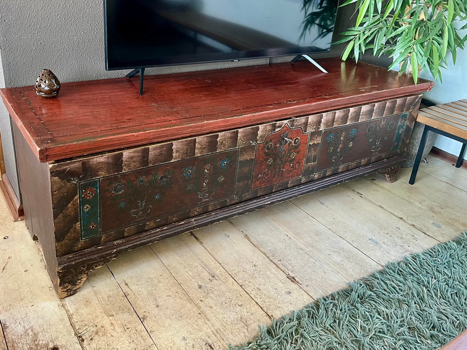 Mooie oude graankist, Ophalen, Gebruikt, 50 tot 100 cm, 125 cm of meer