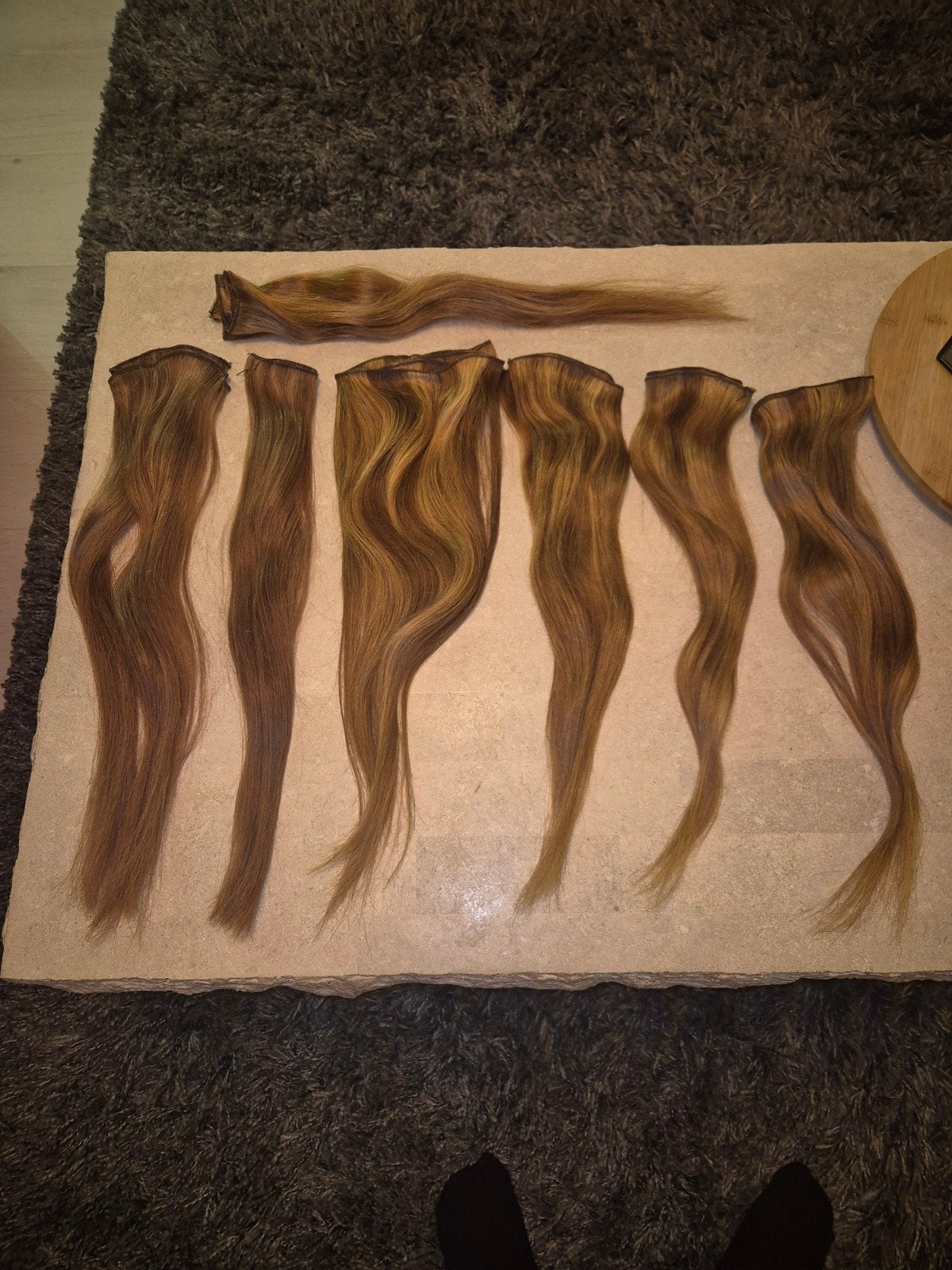 Echt haar extensions 55-57 cm, 2 weken gebruikt, Ophalen of Verzenden