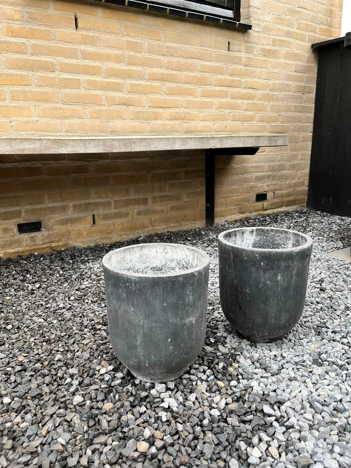 House Doctor Bloempot - 24x28 cm - Grijs, Gebruikt, Rond, Binnen, Minder dan 40 cm
