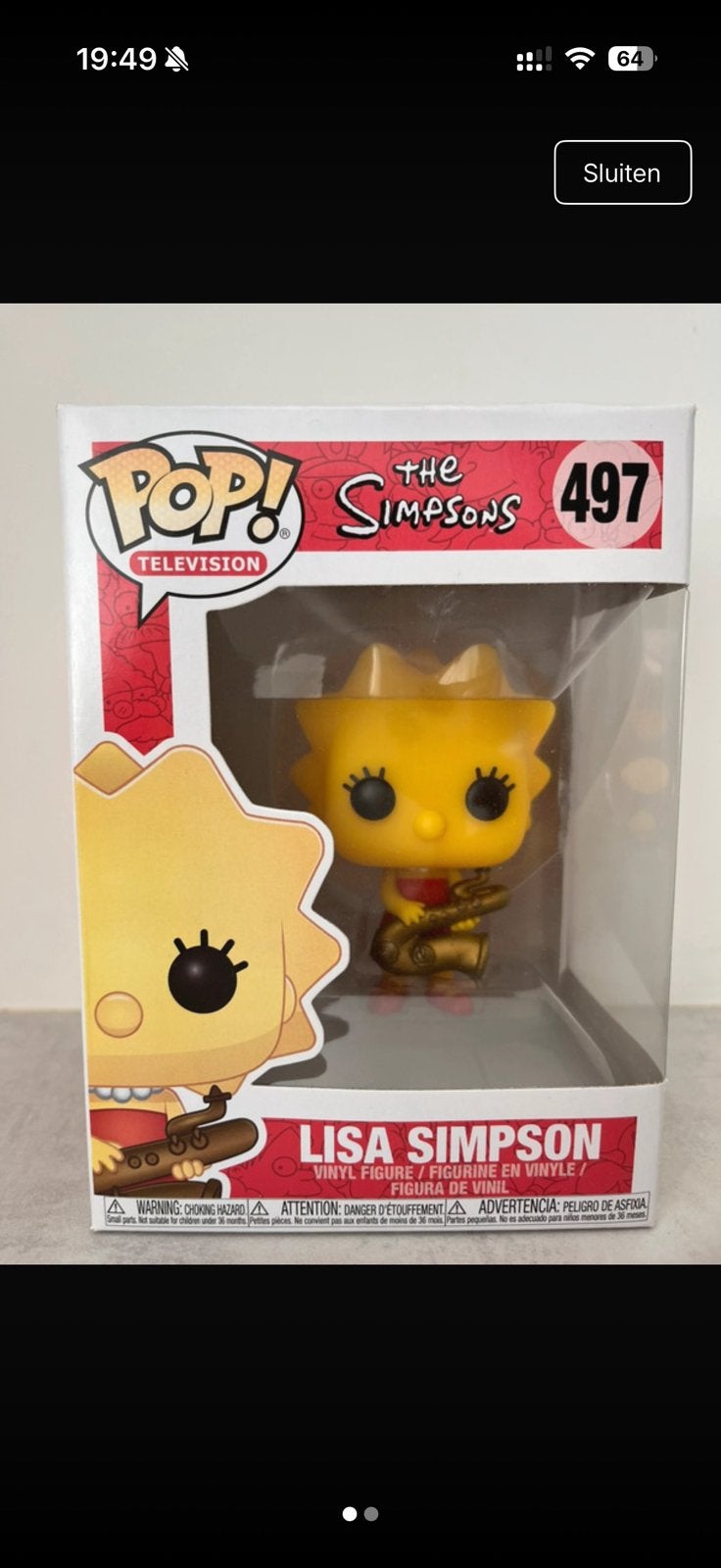 Funko Pop! Lisa Simpson #497 – met saxofoon, Ophalen of Verzenden, Nieuw