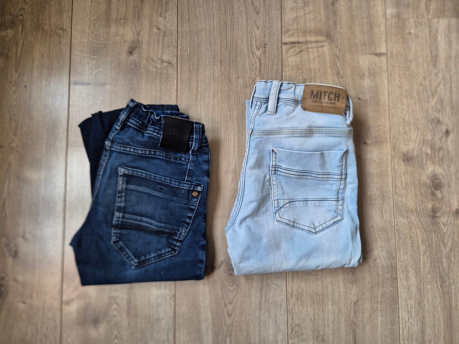 2 stoere kinderjeans: Mitch en Blue Ridge, maat 146, Kinderen en Baby's, Kinderkleding | Maat 146, Broek, Gebruikt, Mitch, Blue Ridge