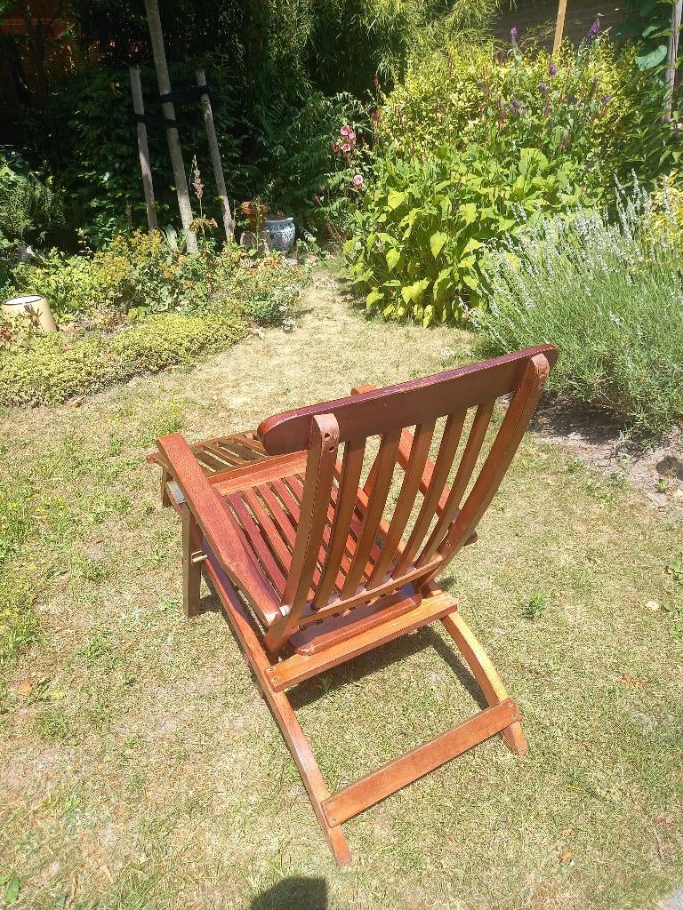 Deckchair, Ophalen of Verzenden, Gebruikt, Teakhout, Inklapbaar