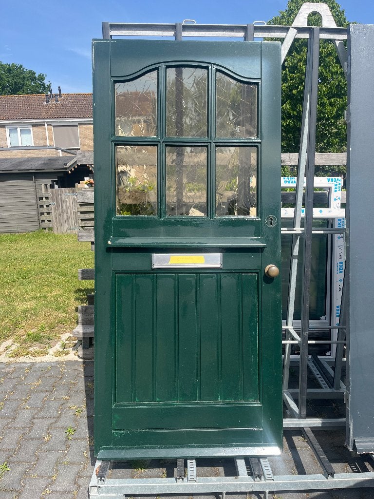 Voordeur groen, Ophalen, Gebruikt, 80 tot 100 cm, Buitendeur