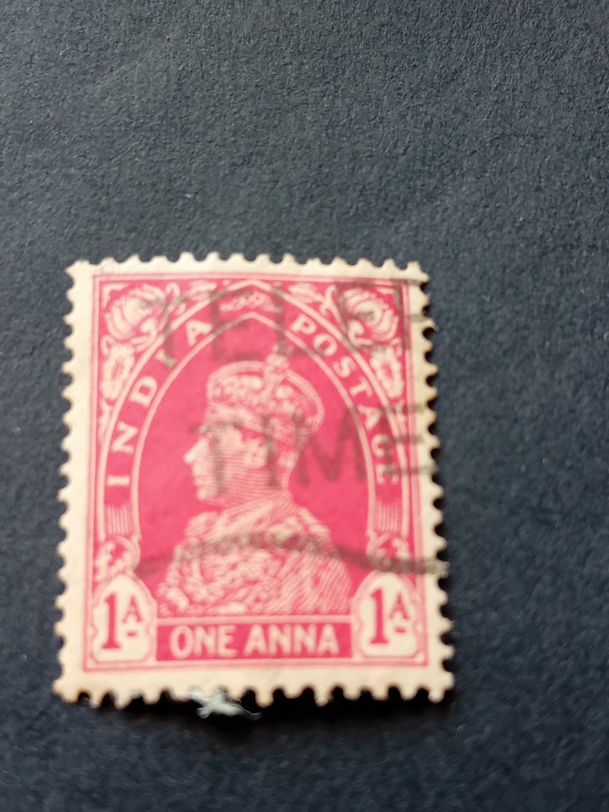 India Postzegel 1 Anna George V (Gestempeld), Ophalen of Verzenden, Gestempeld, Zuid-Azië