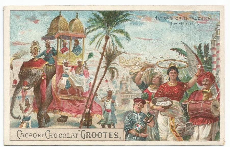 Reclame chromo Nations Orientales nr 4 Grootes cacao, Ophalen of Verzenden, Gebruikt, Overige typen