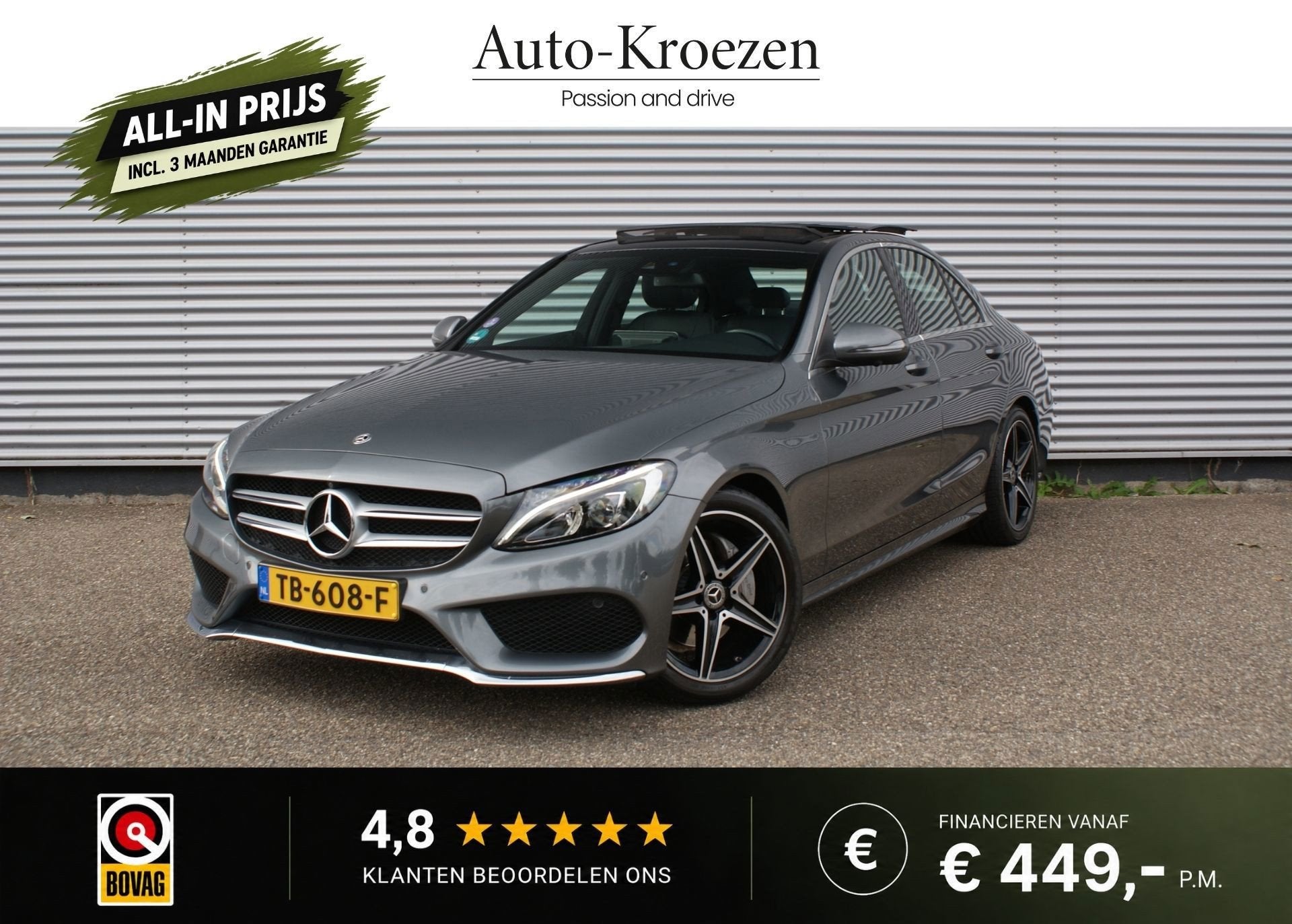 Mercedes-Benz C-klasse 180 Sport Edition ///AMG Pakket | Pan, Automaat, Bedrijf, Sedan, 710 kg