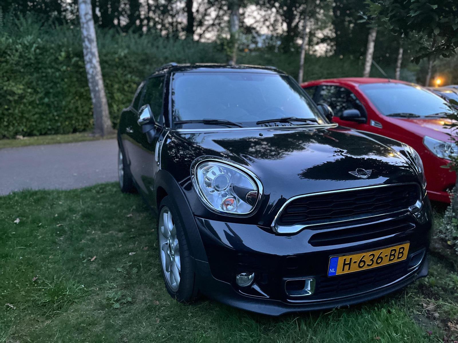 Mini Paceman Cooper S 140KW All4 AUT 2013 Zwart, Auto's, 4 cilinders, 4 stoelen, Zwart, Leder