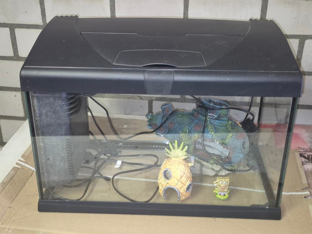 aquarium 40L, Dieren en Toebehoren, Ophalen, Verwarming, Zo goed als nieuw, Aquariummeubel