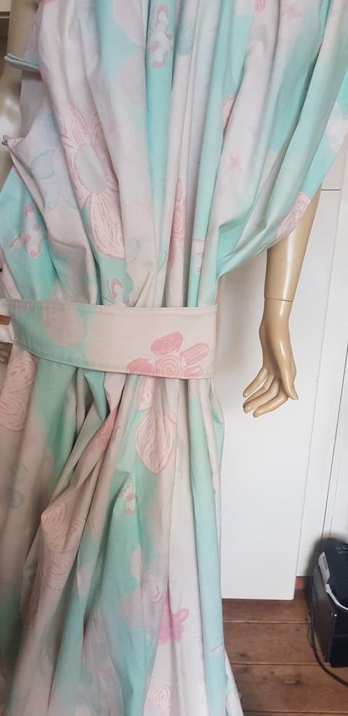 gordijnen dik katoen verduisterend pastel embrasse 260 218, Huis en Inrichting, Isolerend, Verzenden, 218 cm, Blauw