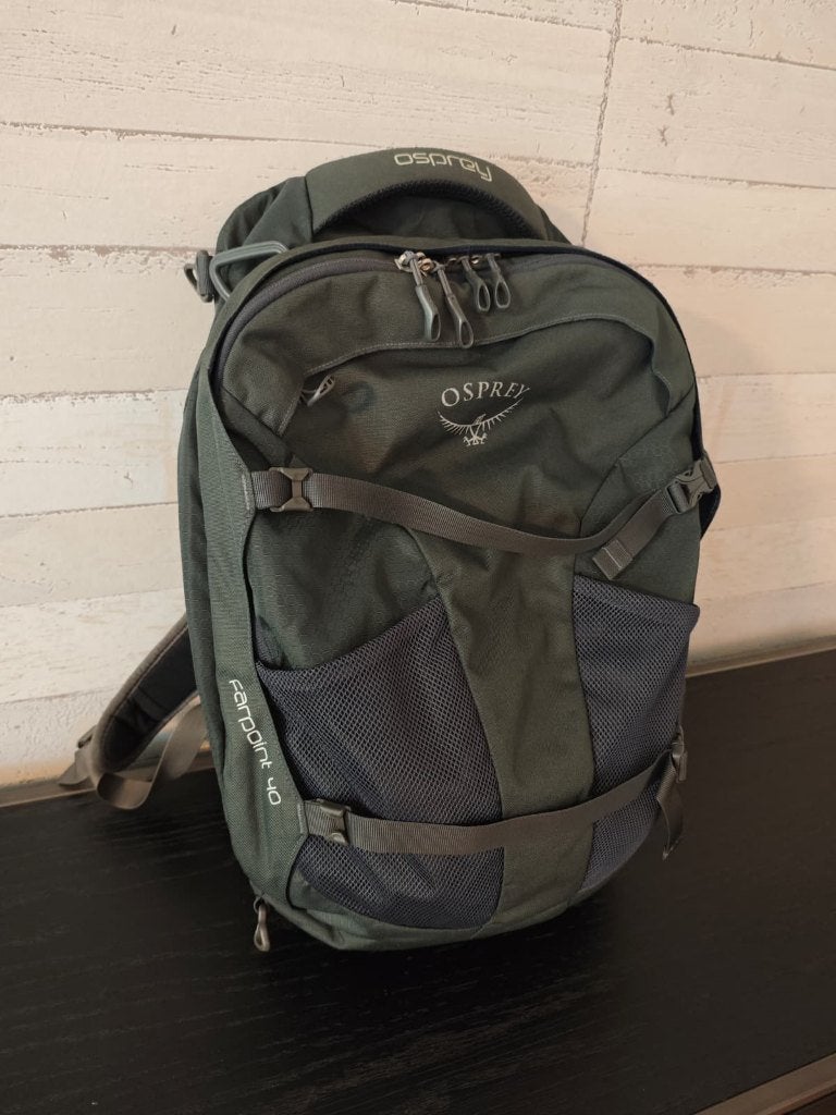 Osprey Farpoint 40 backpack + rain cover, Overige merken, 40 cm of meer, Ophalen of Verzenden, Zo goed als nieuw
