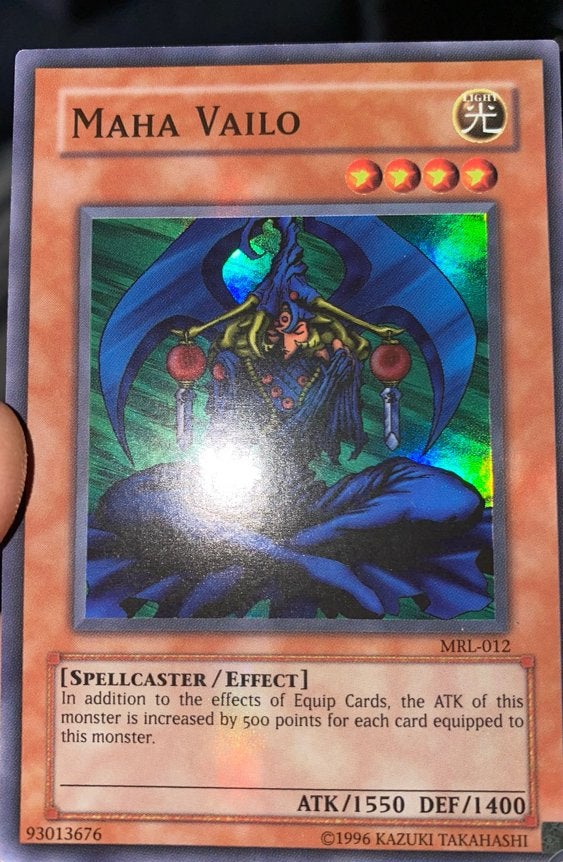 Yu-Gi-Oh! Maha Vailo MRL Old US Magic Ruler Print !, Ophalen of Verzenden, Gebruikt, Losse kaart, Foil