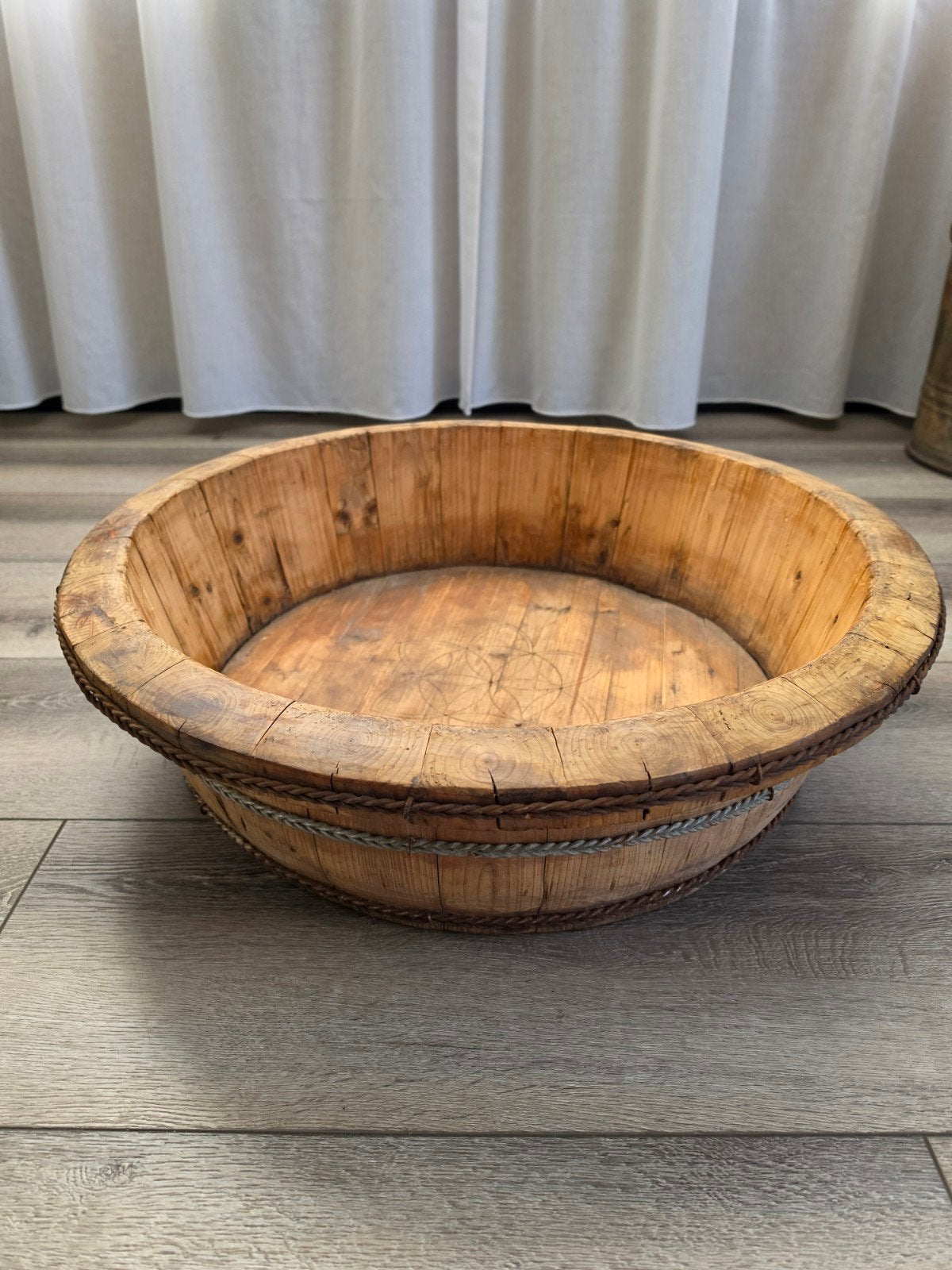 Houten olijfbak., Ophalen, Gebruikt, Rechthoekig, Hout