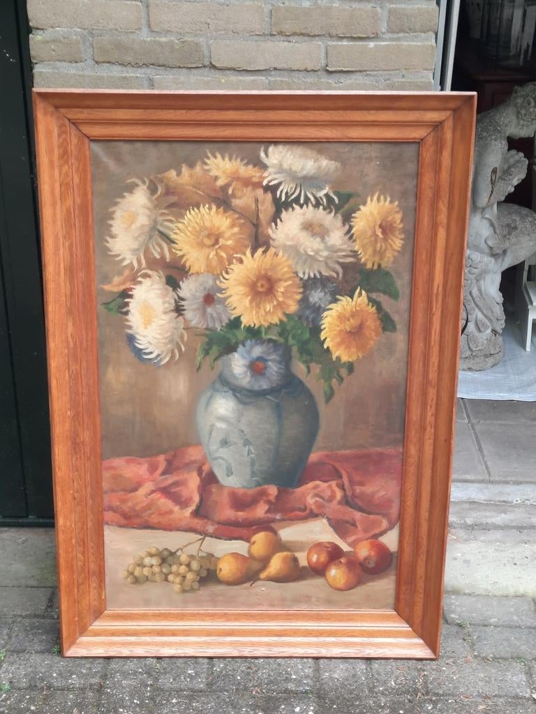 Bloemen stilleven. Niet gesigneerd., Ophalen of Verzenden