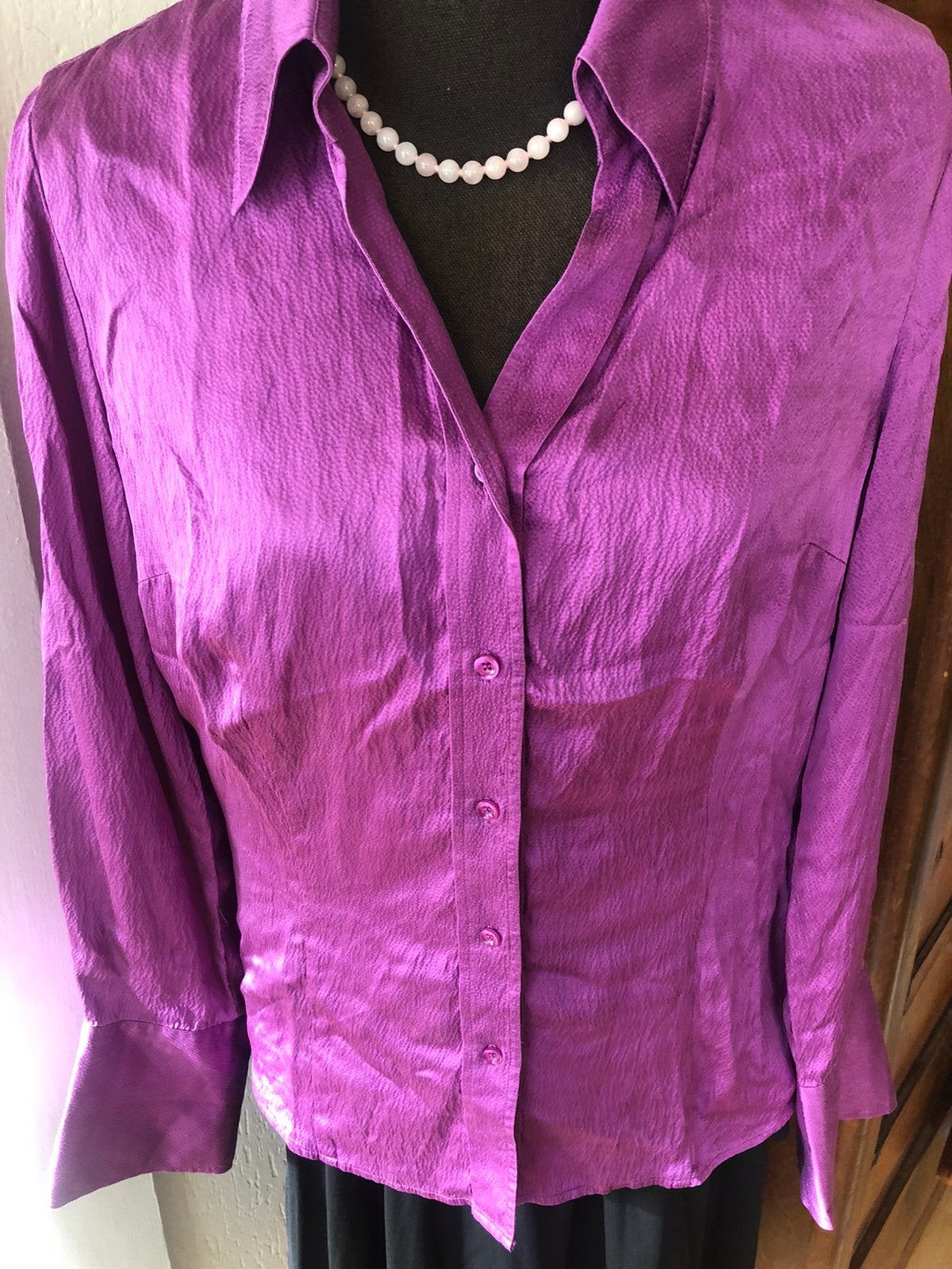 Delmod zijde blous 40, Kleding | Dames, Blouses en Tunieken, Verzenden, Zo goed als nieuw, Maat 38/40 (M)