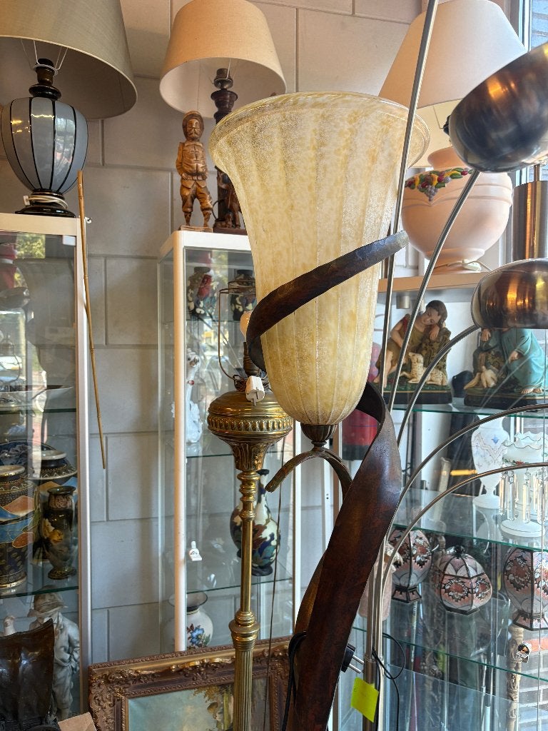 vloerlamp, Gebruikt, Klassiek, Ophalen of Verzenden, Glas