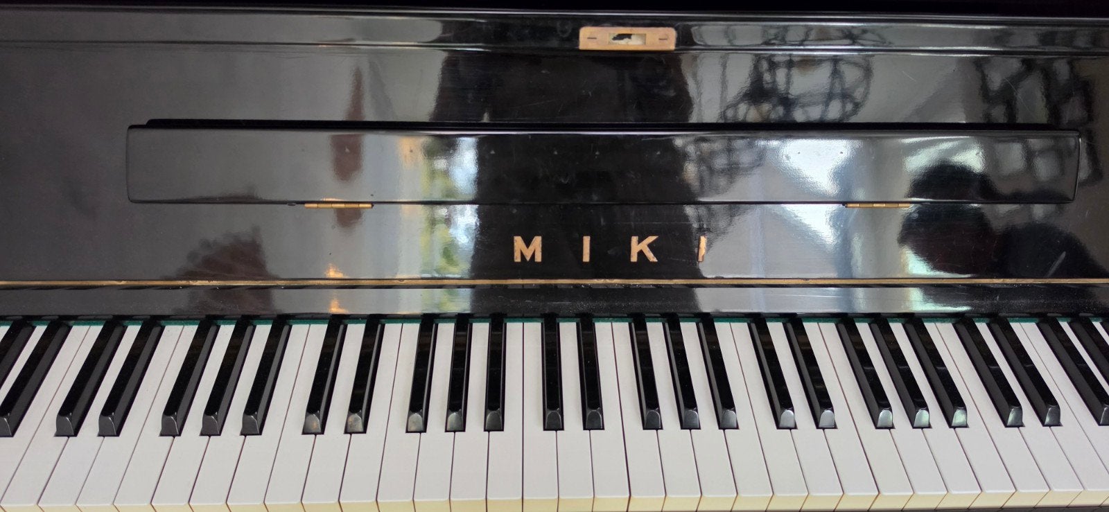 Miki Piano - Zwart Hoogglans met Kruk, Ophalen, Gebruikt, Zwart, Piano