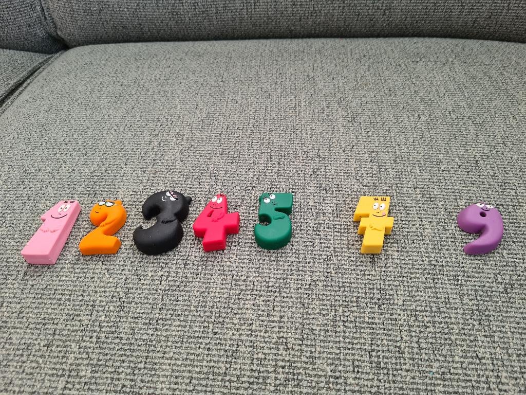 Barbapapa magneten cijfers getallen, Verzamelen, Poppetjes en Figuurtjes, Gebruikt, Ophalen of Verzenden, Nvt, Nvt