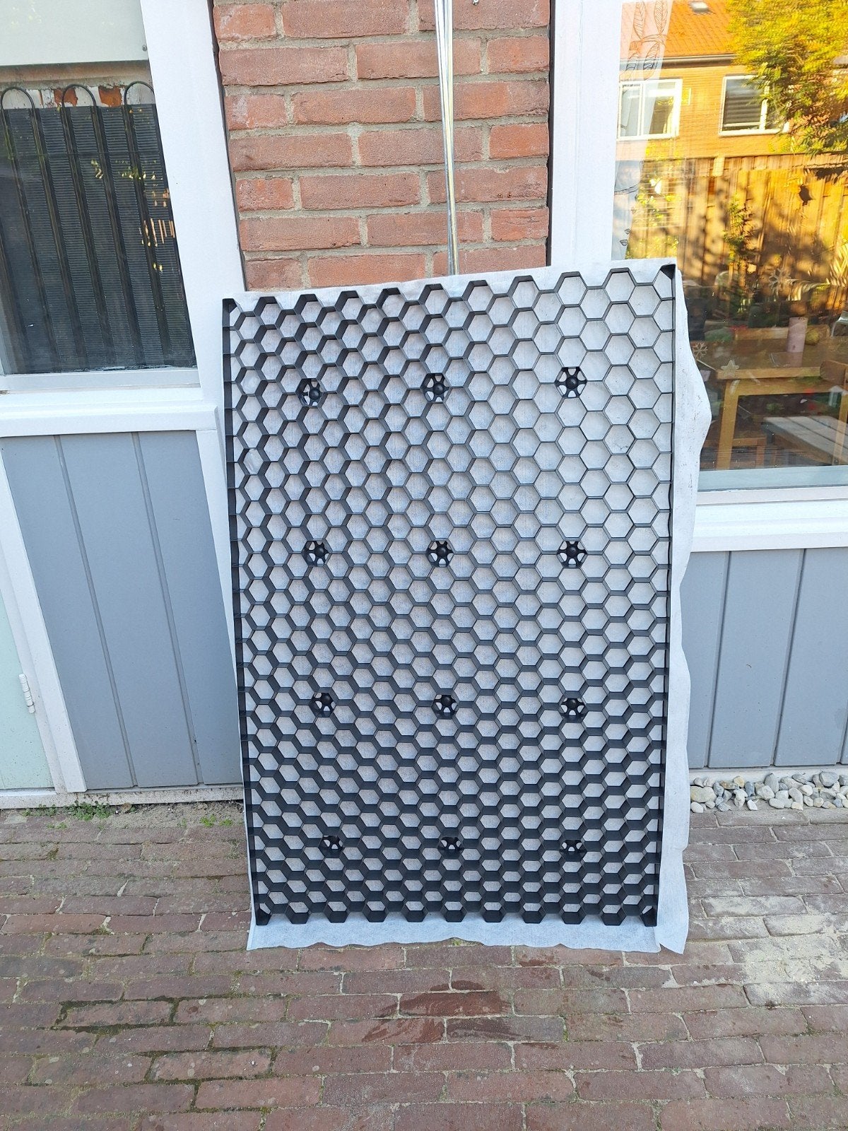 8 Grindroosters Zwart Kunststof met Worteldoek 120x79 cm, Tuin en Terras, Ophalen, Nieuw, Zwart, Grind