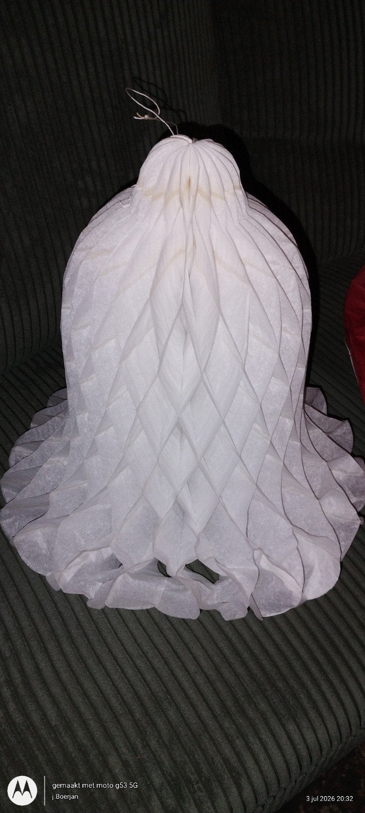 Witte/rode papieren kerstklokken, Ophalen of Verzenden, Nieuw, Overige typen, Kerst of Sinterklaas