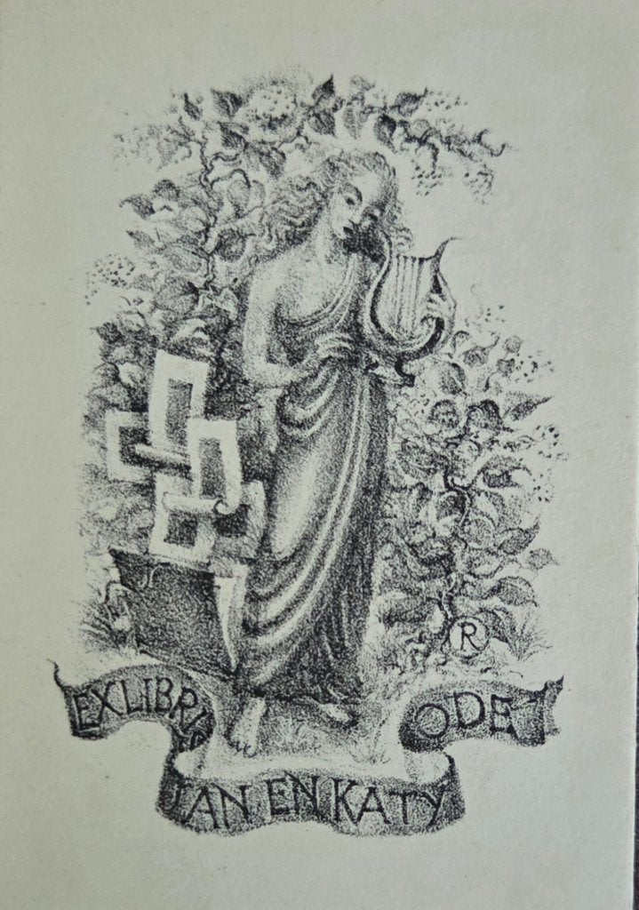 Exlibris / Ex libris Pam G. Rueter, Litho - 1942, muze, Verzenden