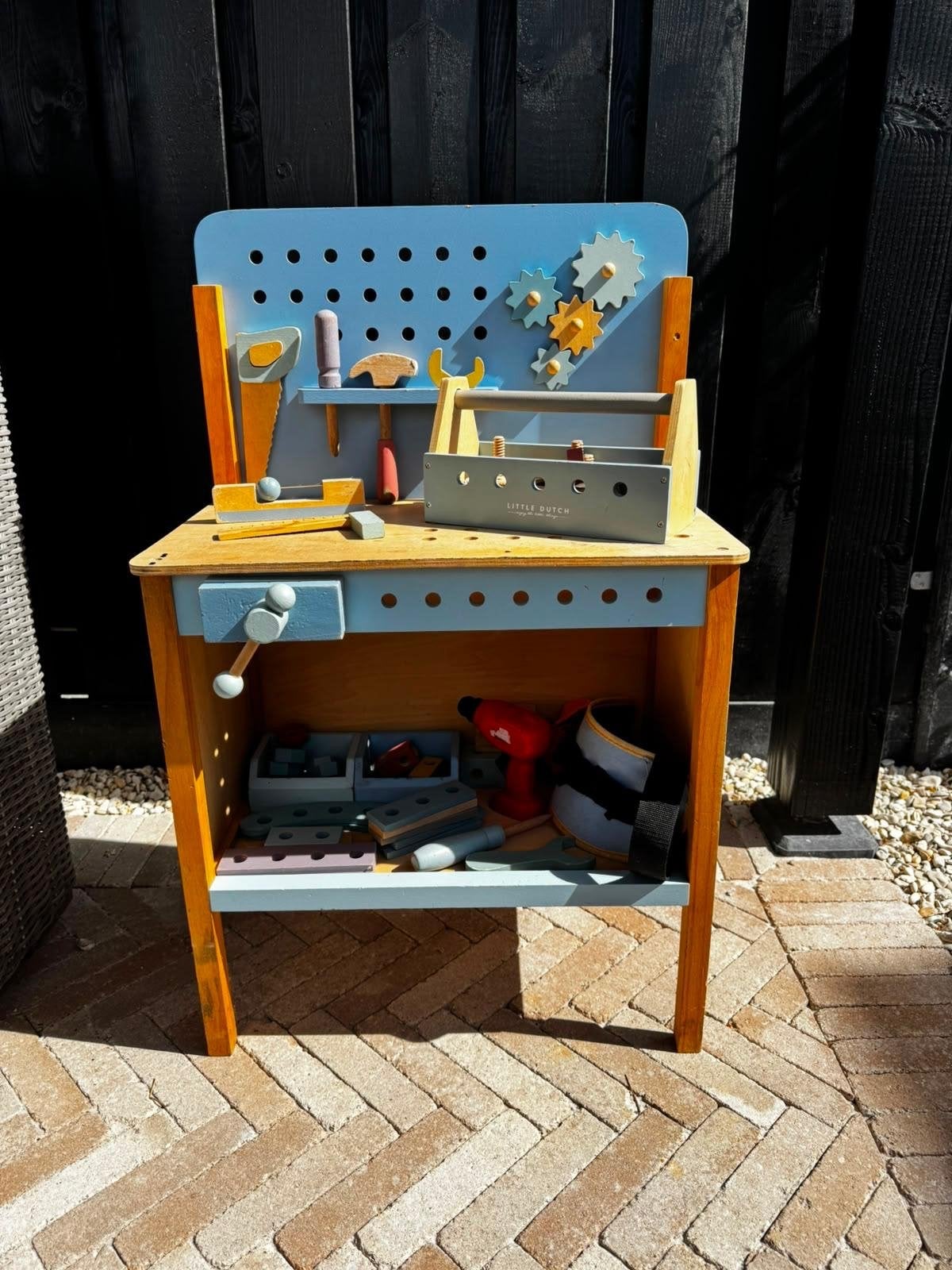 Kinder Houten Werkbank met Gereedschap, Ophalen, Gebruikt, Jongen of Meisje