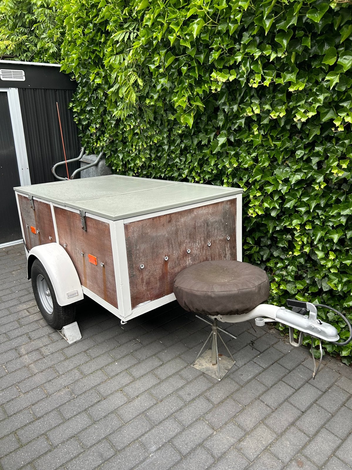 Handige bagagekar met afneembare deksels en reservewiel., Auto diversen, Aanhangers en Bagagewagens, Ophalen, Gebruikt