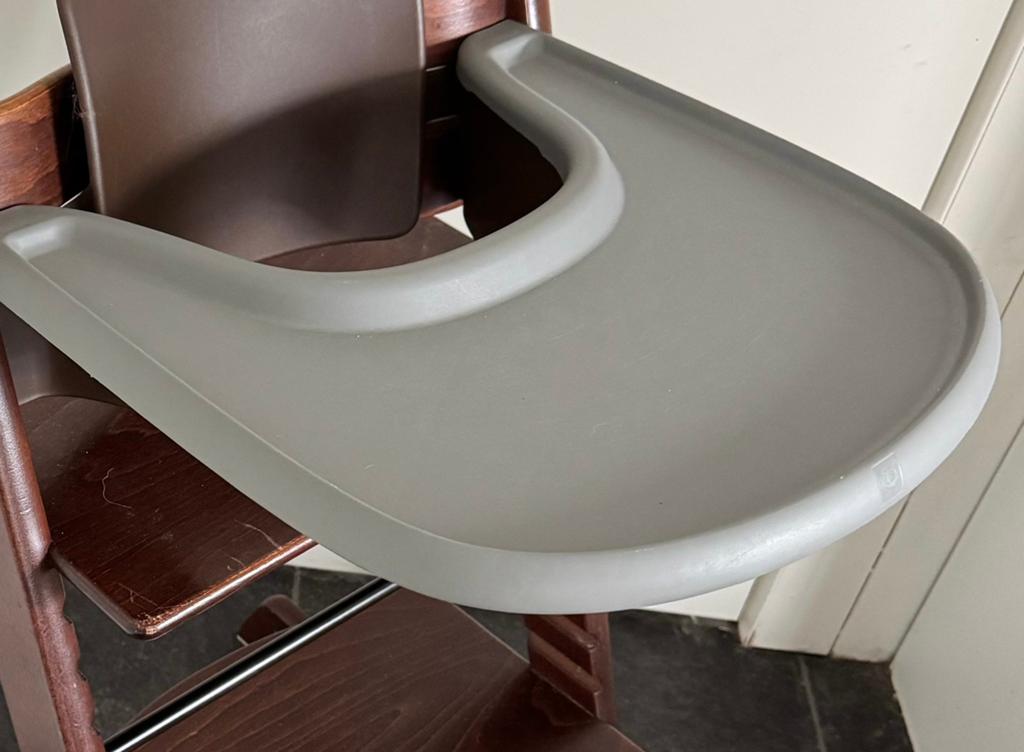 Stokke trip trap blad playtray grijs, Ophalen, Zo goed als nieuw, Meegroeistoel, Afneembaar eetblad