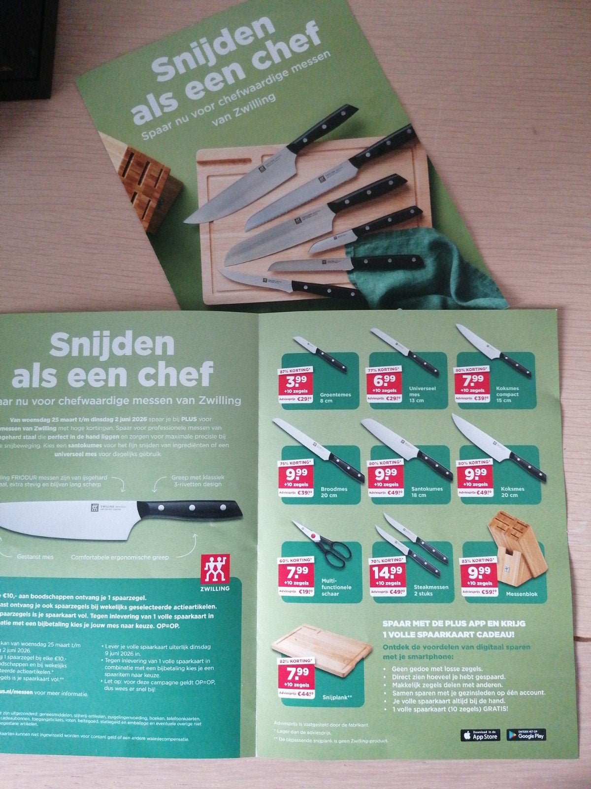 Messenzegels Zwilling Plus Supermarkt, Plus, Ophalen of Verzenden