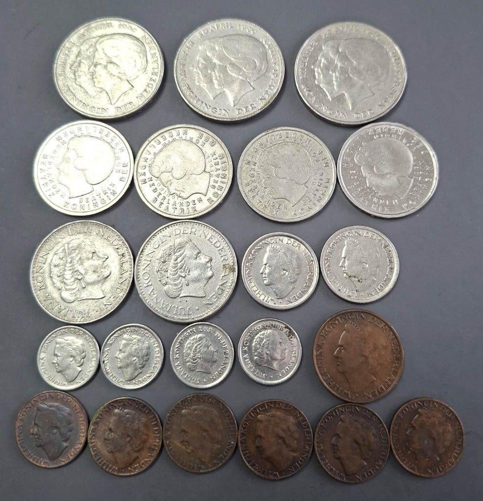 Nederland Setje Naoorlogse Muntstukken 1948-2001, Ophalen of Verzenden, Koningin Wilhelmina, Setje, Goud