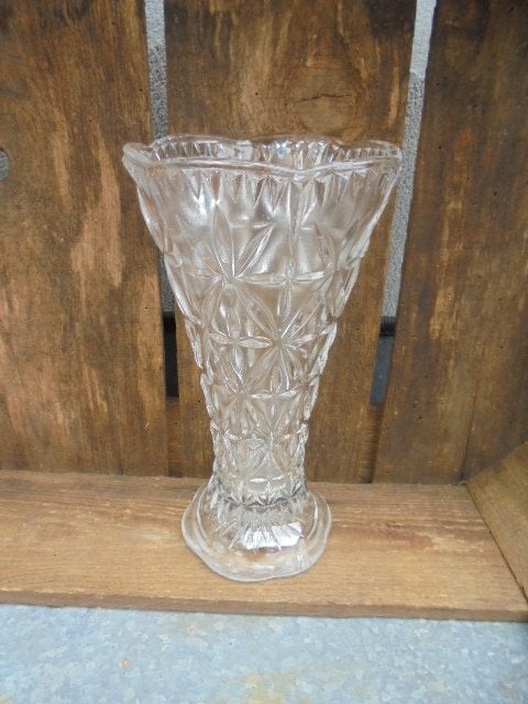 VAASJE KRISTAL LOOK HELDER h 18 X DIA 9,5 CM NIEUW, Ophalen of Verzenden